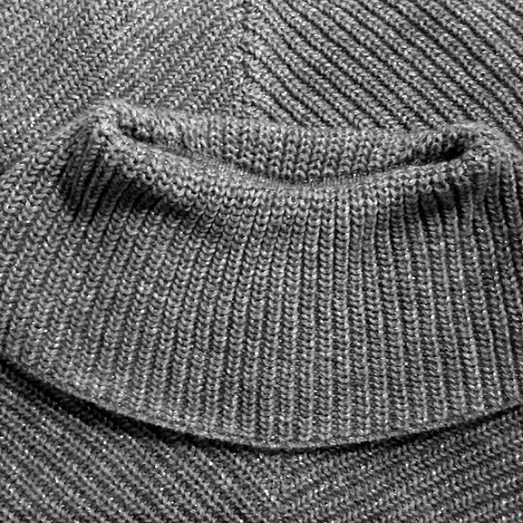 NWT Italy-Paola Manfredi METALLIC Cable Sweater M - Picture 2 of 8